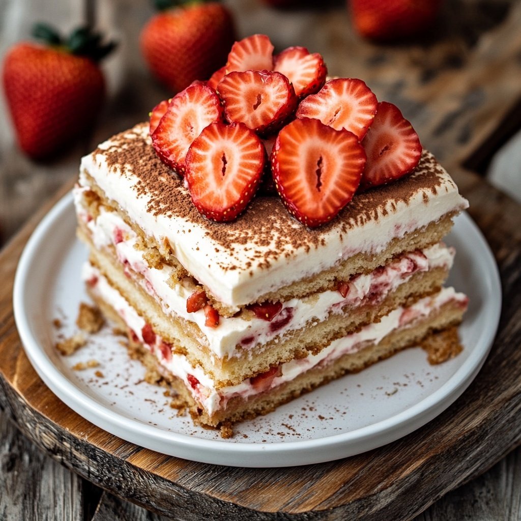 Erdbeer-Tiramisu ohne Alkohol