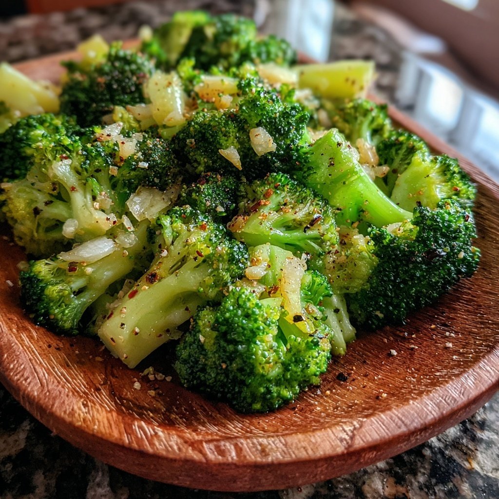 Brokkoli Pfanne Mit Knoblauch