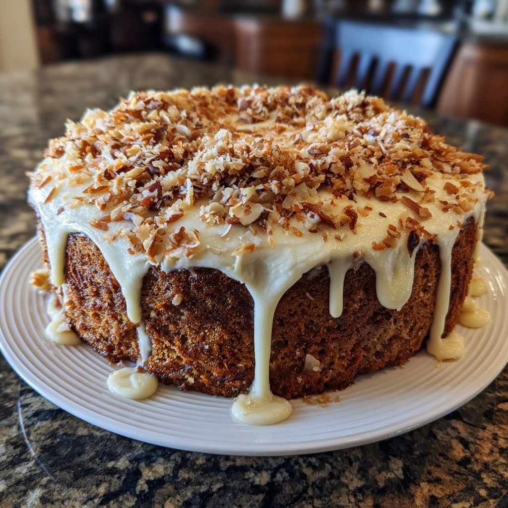 Karottenkuchen Mit Mandel Crunch