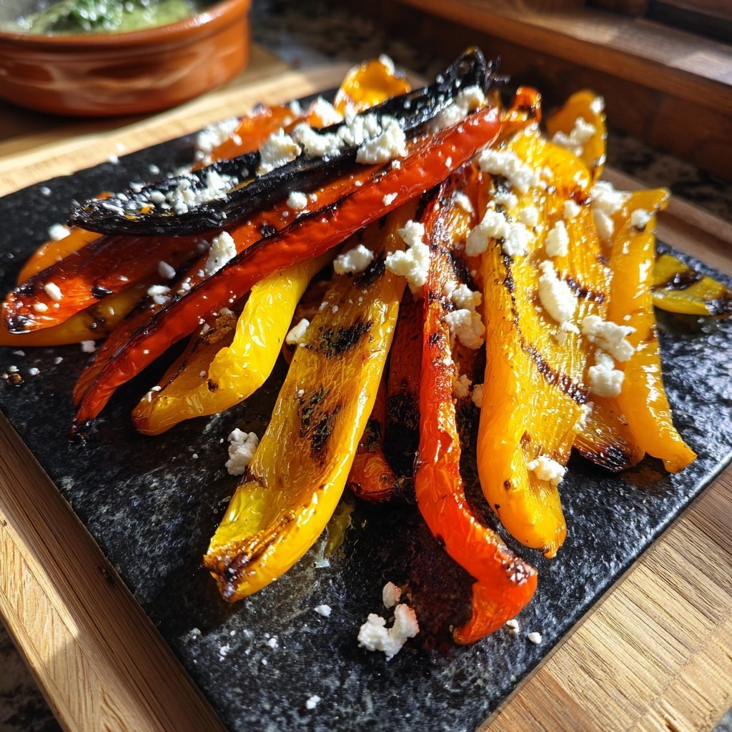 Gegrillte Paprika Streifen